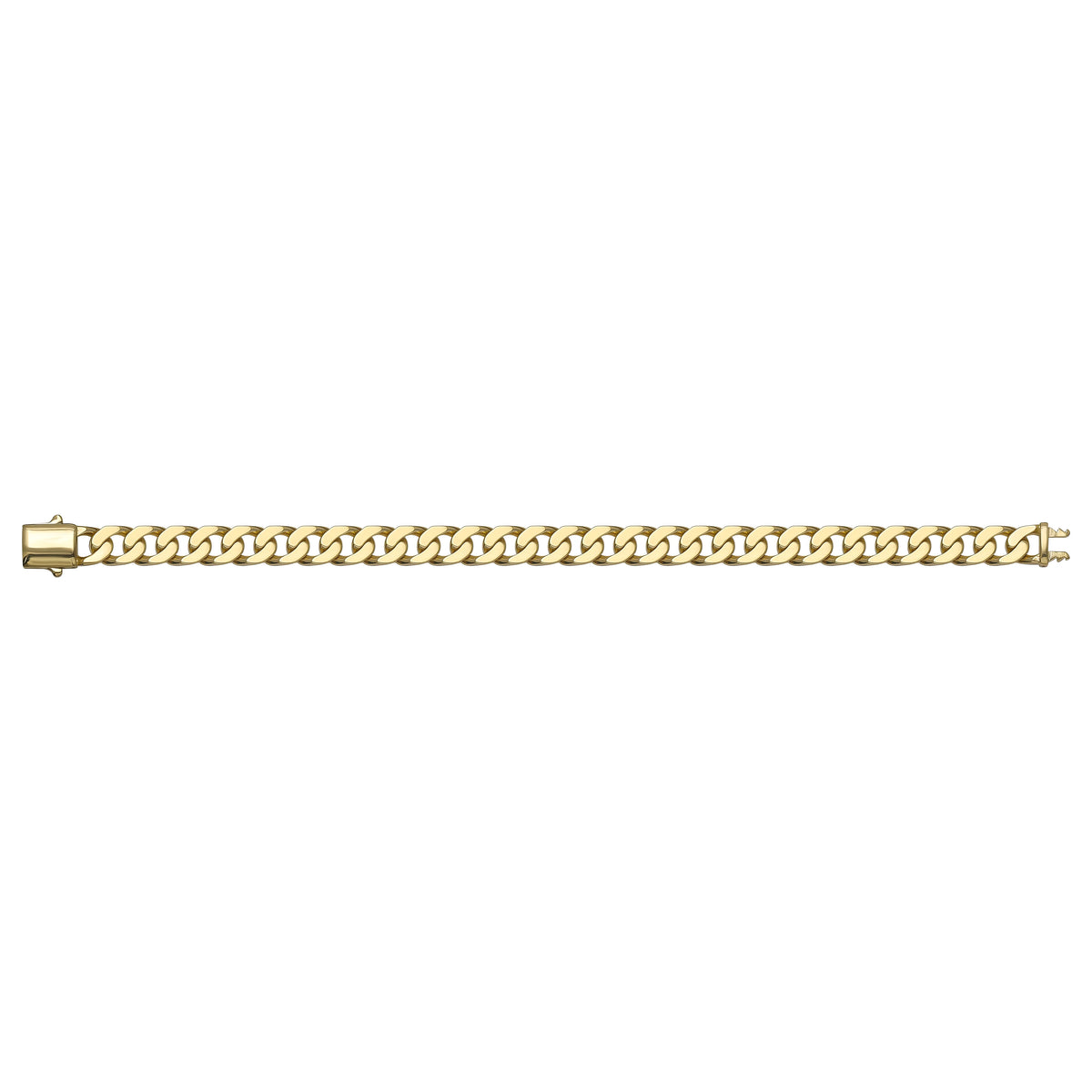 Solid gold curb bracelet, 12.80 g — shown square on a plain background.