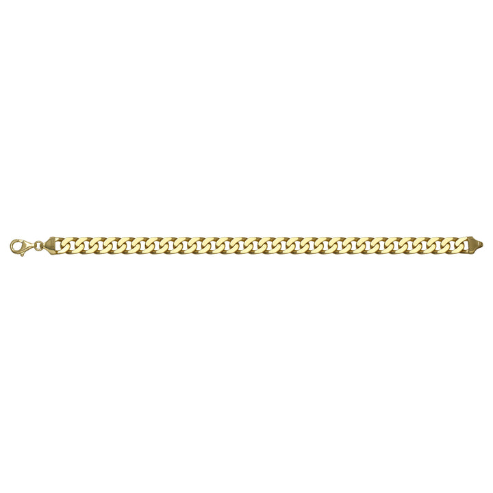 Solid gold curb bracelet, 10.90 g — shown square on a plain background.