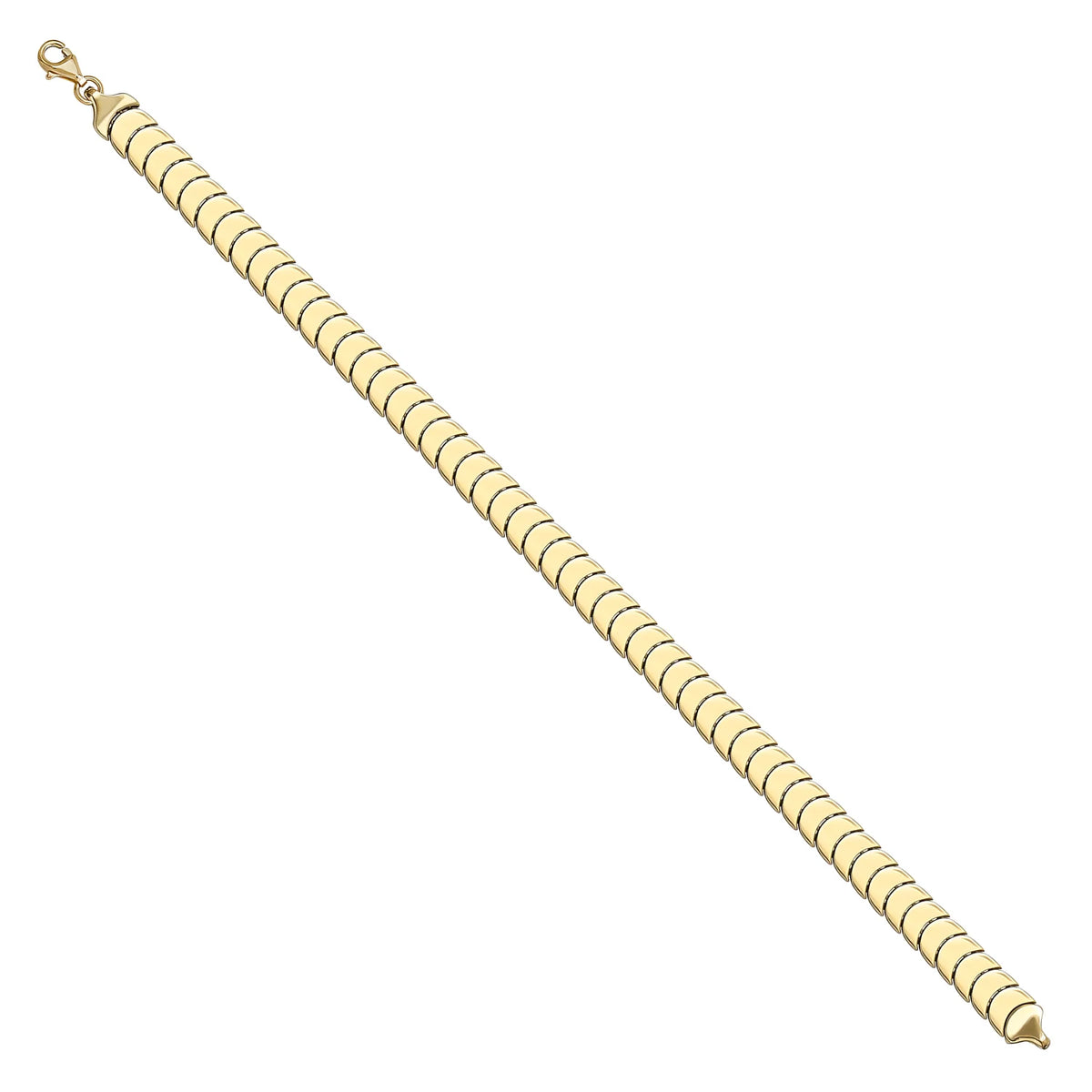 Solid gold braided bracelet, 9.50 g — shown at an angle across the frame.
