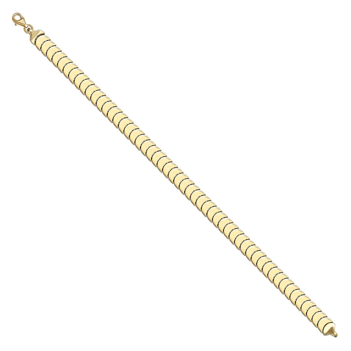 Solid gold braided bracelet, 9.50 g — shown at an angle across the frame.