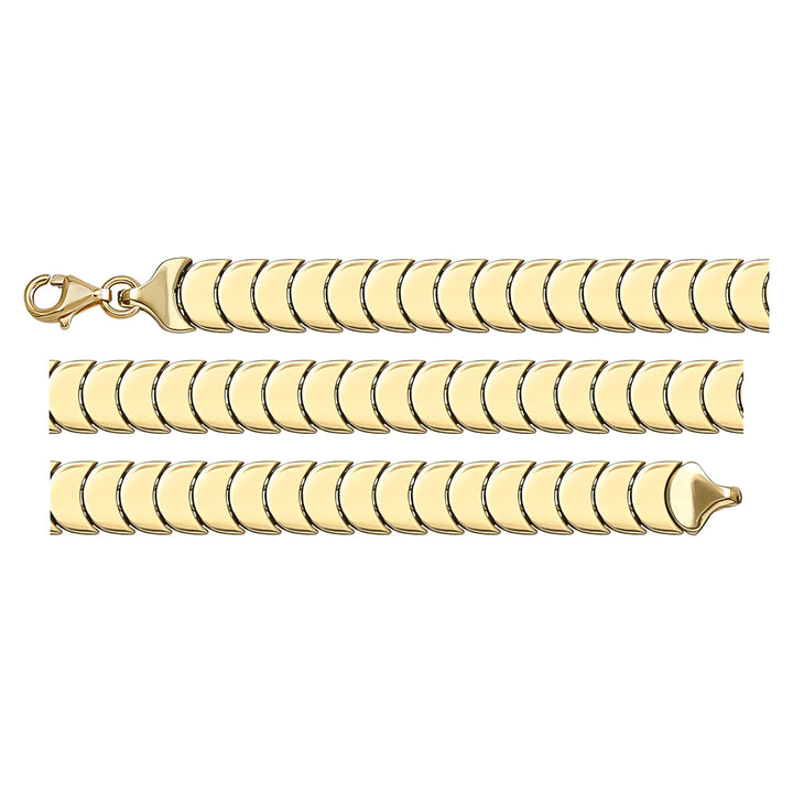 Solid gold braided bracelet, 9.50 g — shown in three rows across the frame.