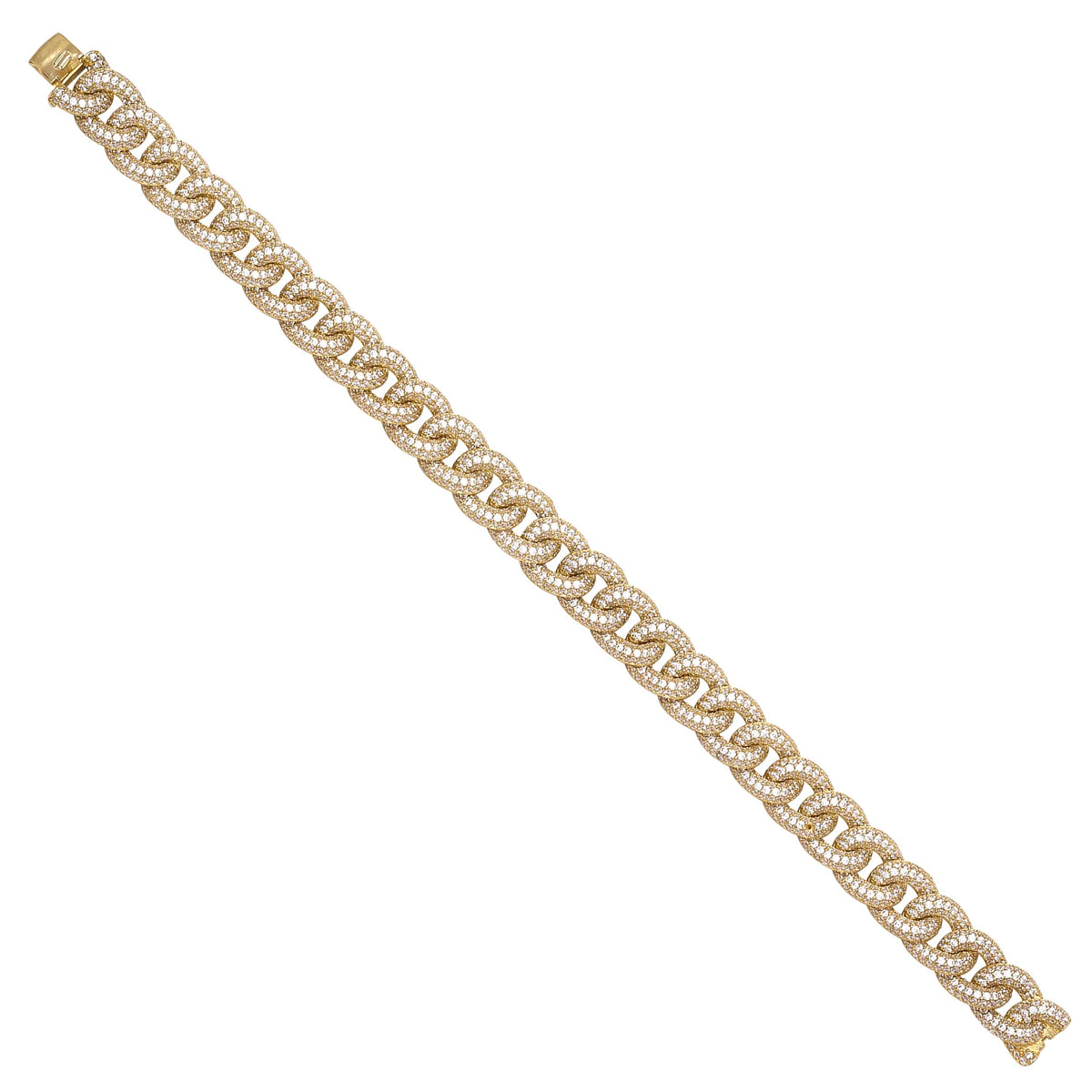 Solid gold curb bracelet, 21.05 g — shown at an angle across the frame.