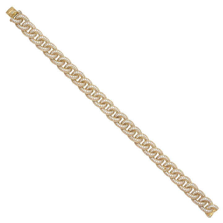 Solid gold curb bracelet, 21.05 g — shown at an angle across the frame.