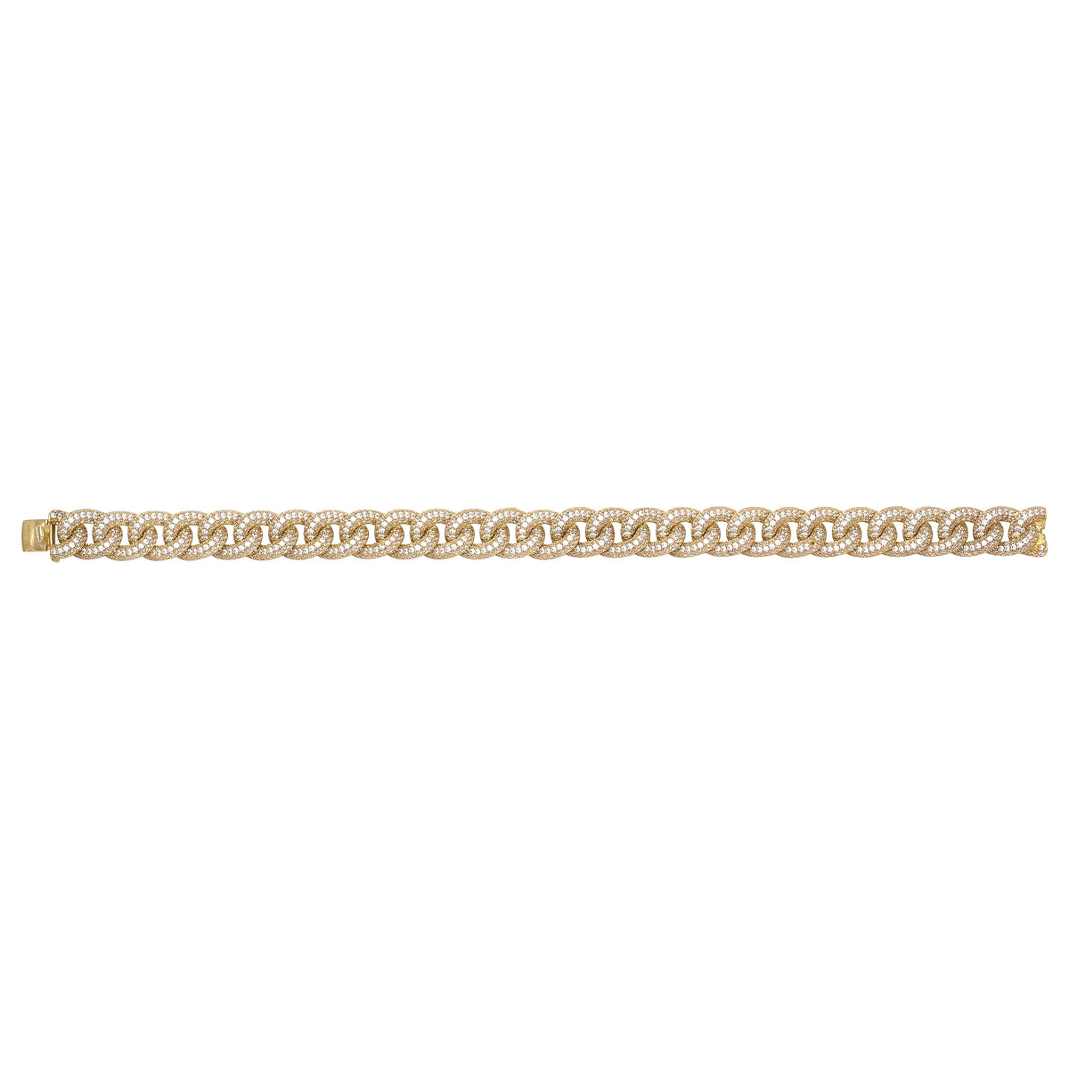 Solid gold curb bracelet, 21.05 g — shown square on a plain background.