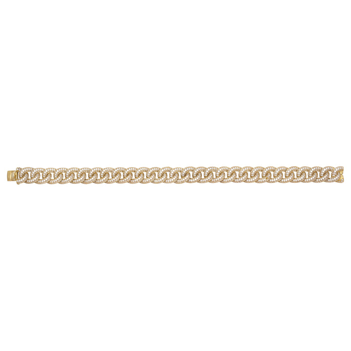 Solid gold curb bracelet, 21.05 g — shown square on a plain background.