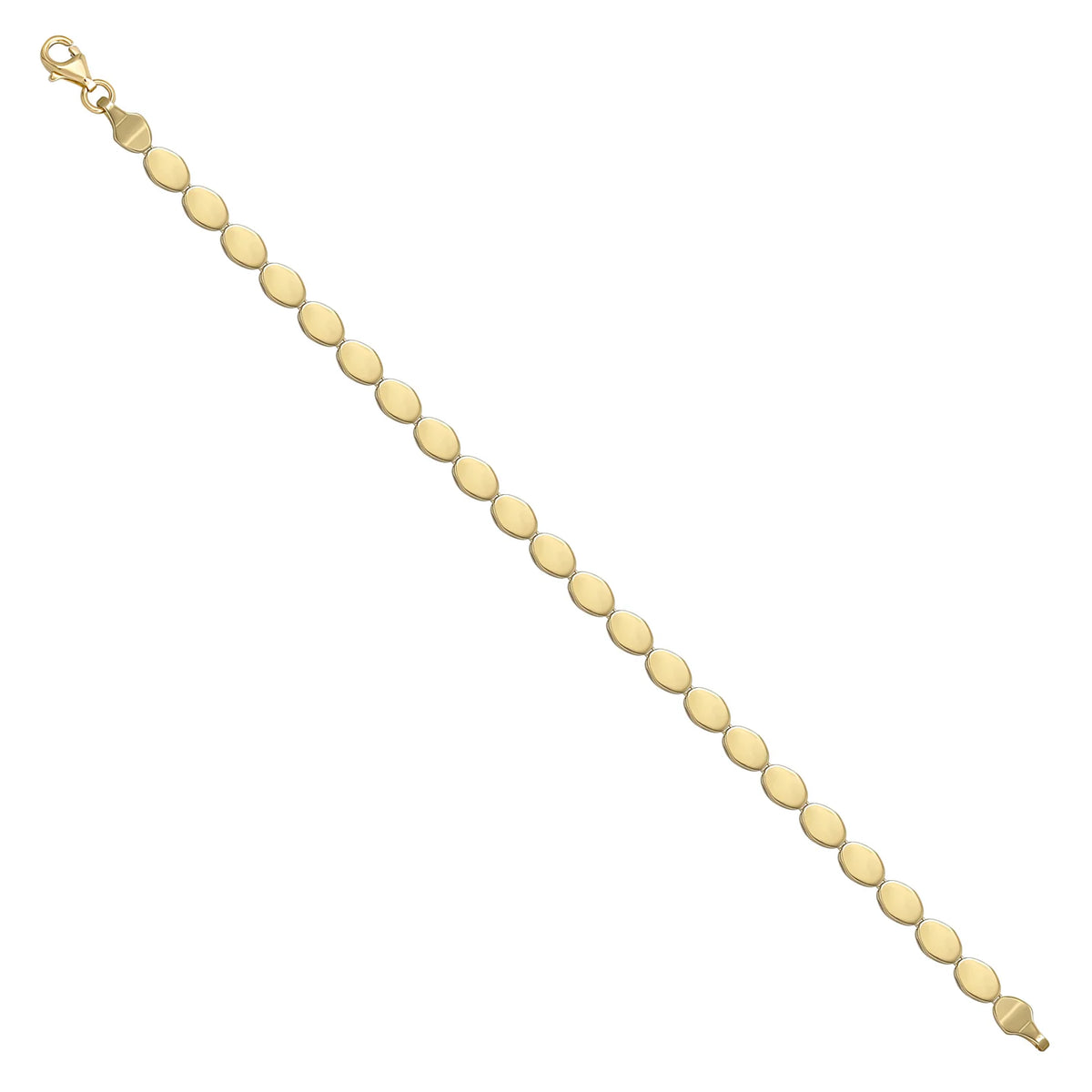 Solid gold id bracelet, 5.30 g — shown at an angle across the frame.