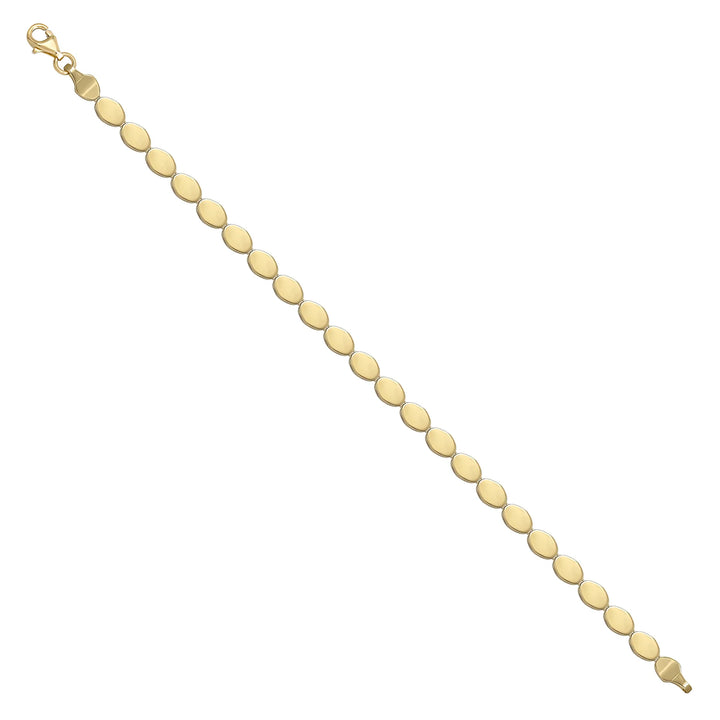 Solid gold id bracelet, 5.30 g — shown at an angle across the frame.