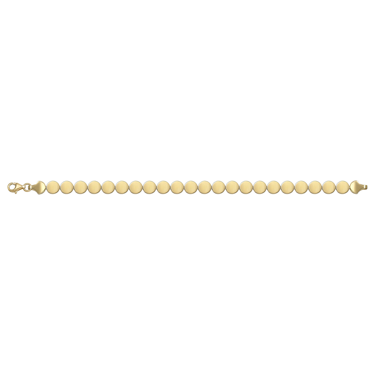 Solid gold id bracelet, 6.80 g — shown square on a plain background.