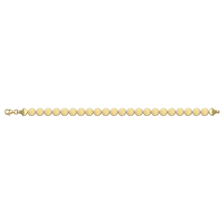 Solid gold id bracelet, 6.80 g — shown square on a plain background.