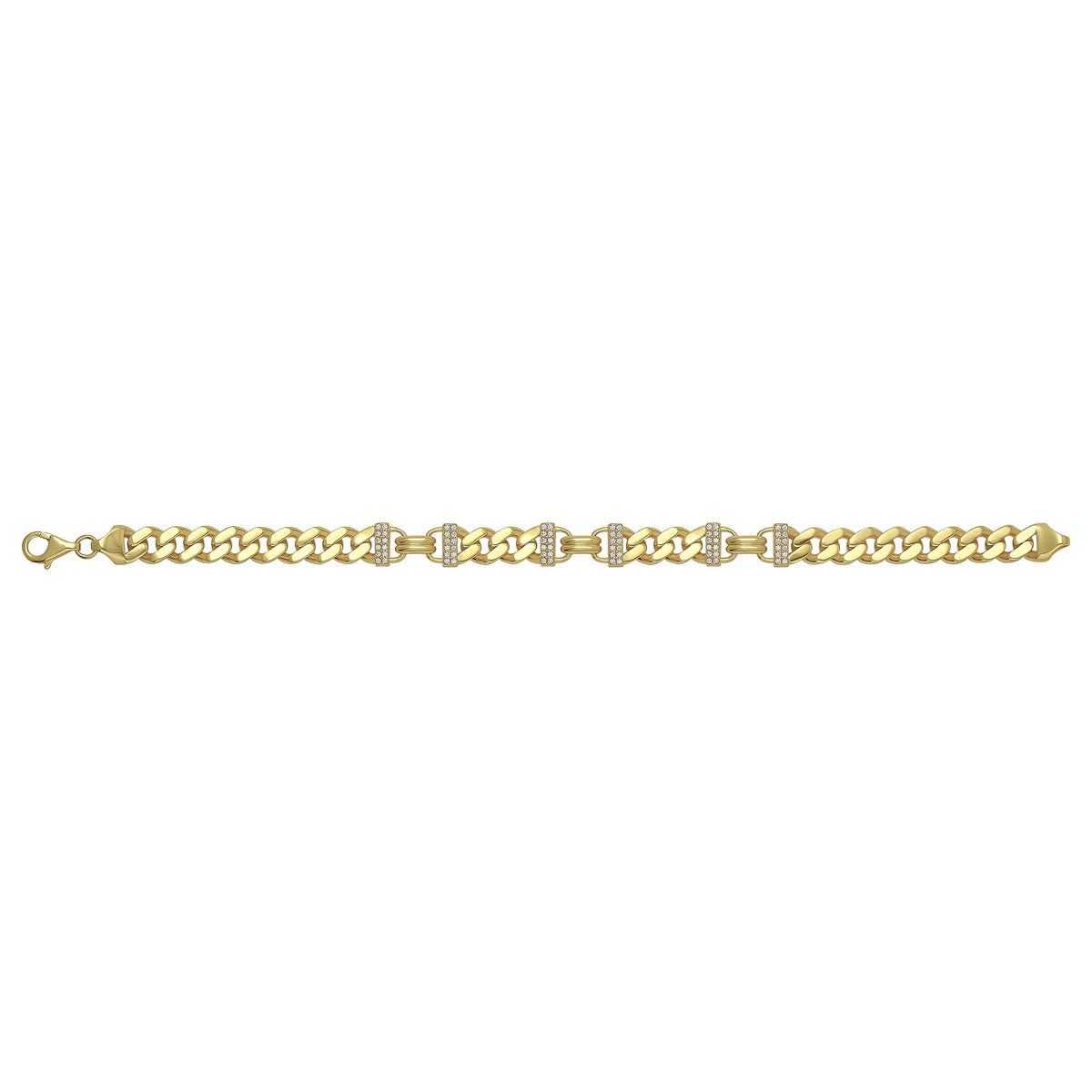 Solid gold curb bracelet, 13.05 g — shown square on a plain background.