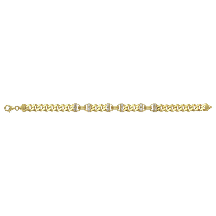 Solid gold curb bracelet, 13.05 g — shown square on a plain background.