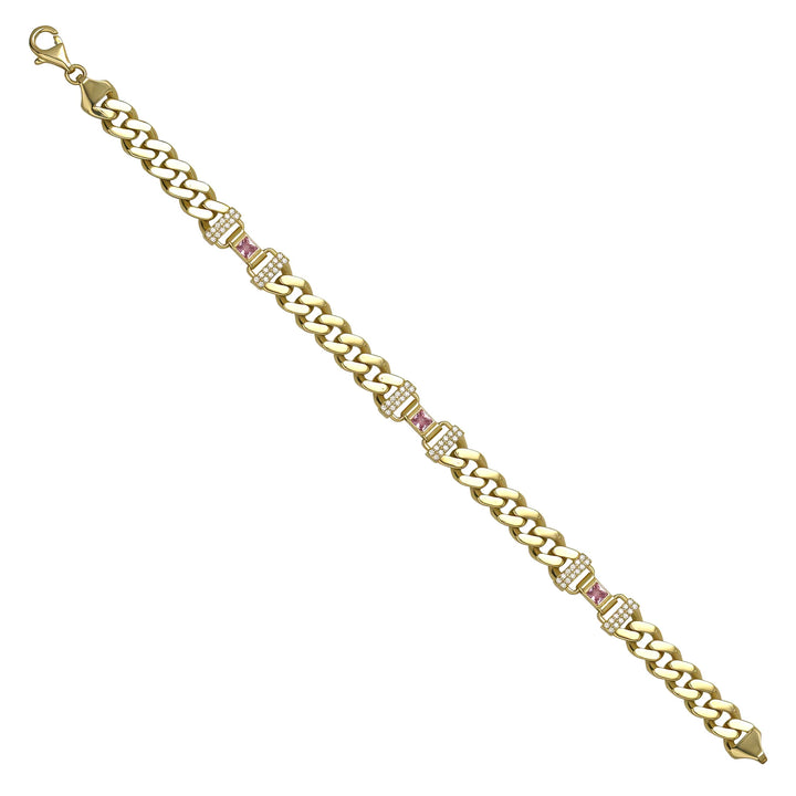 Solid gold curb bracelet, 12.60 g — shown at an angle across the frame.