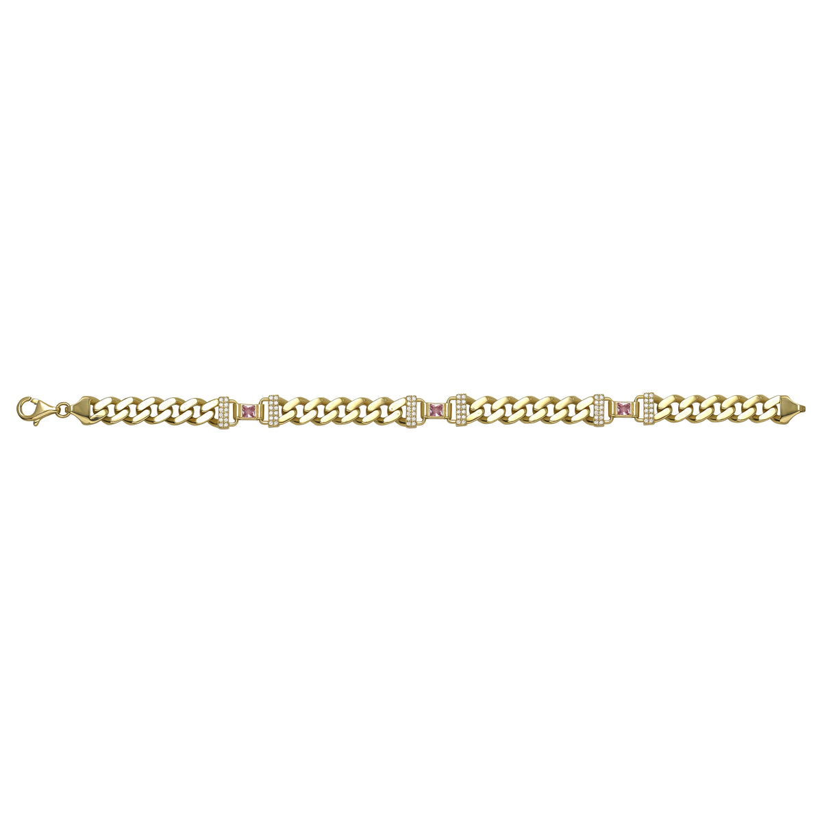Solid gold curb bracelet, 12.60 g — shown square on a plain background.