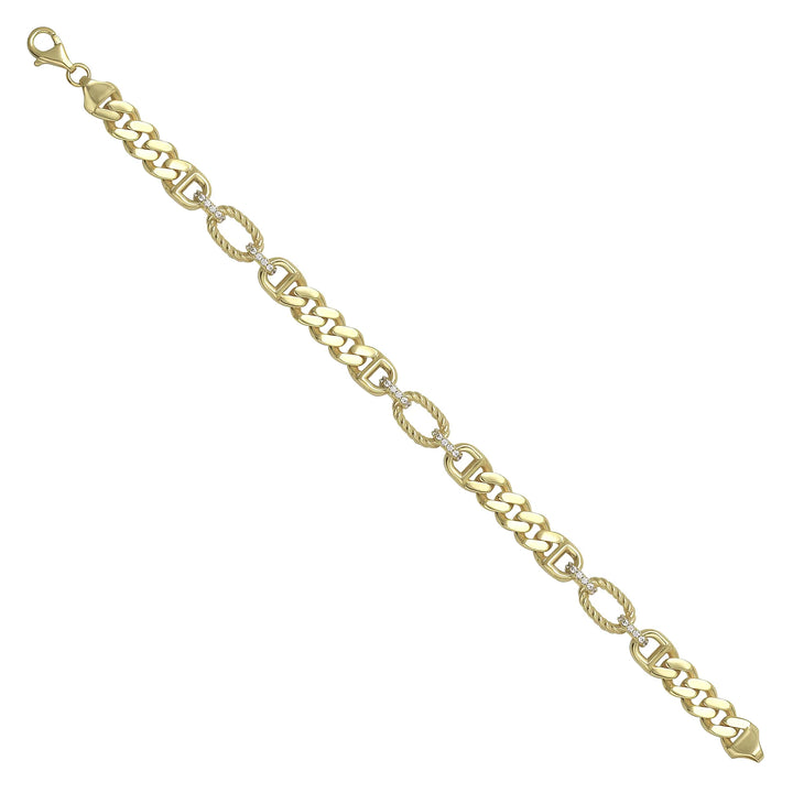 Solid gold curb bracelet, 13.05 g — shown at an angle across the frame.