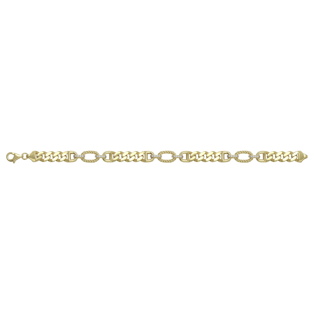 Solid gold curb bracelet, 13.05 g — shown square on a plain background.