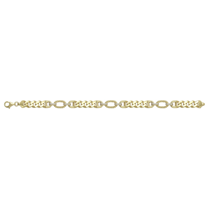 Solid gold curb bracelet, 13.05 g — shown square on a plain background.