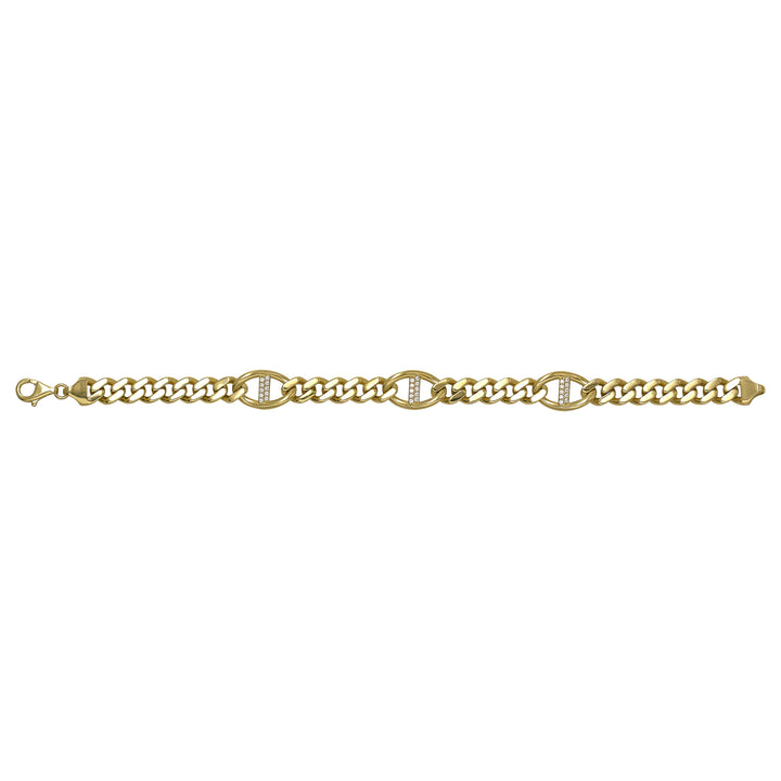 Solid gold curb bracelet, 12.50 g — shown square on a plain background.