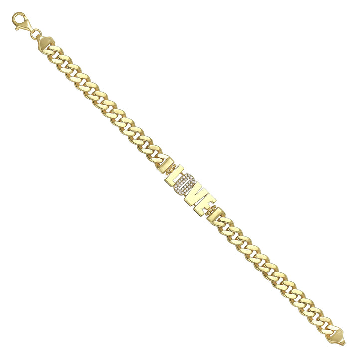 Solid gold curb bracelet, 12.45 g — shown at an angle across the frame.