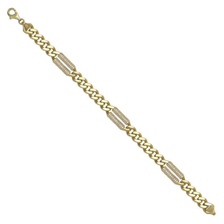 Solid gold curb bracelet, 12.20 g — shown at an angle across the frame.