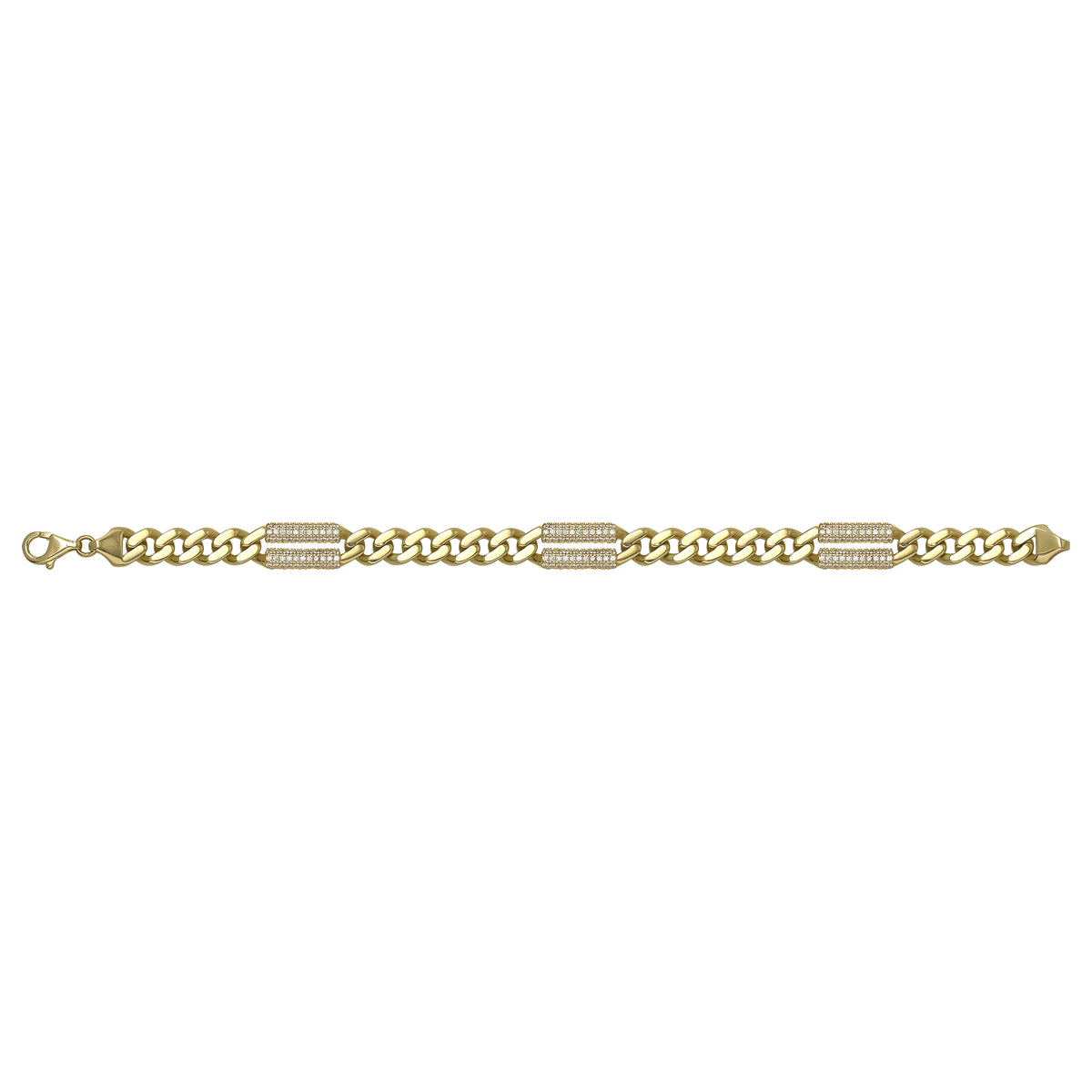 Solid gold curb bracelet, 12.20 g — shown square on a plain background.