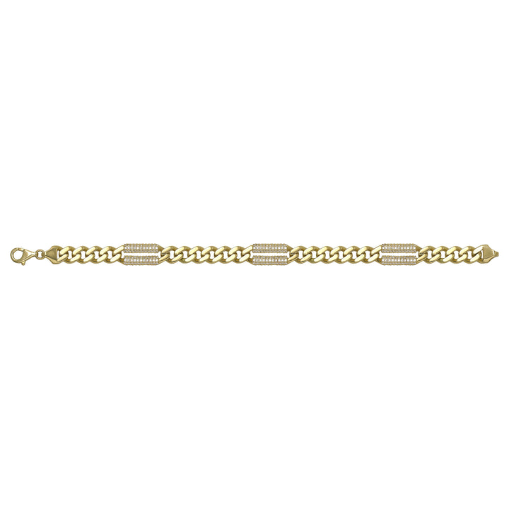 Solid gold curb bracelet, 12.20 g — shown square on a plain background.