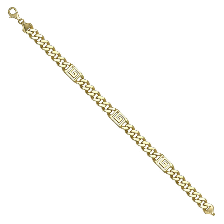 Solid gold curb bracelet, 13.25 g — shown at an angle across the frame.