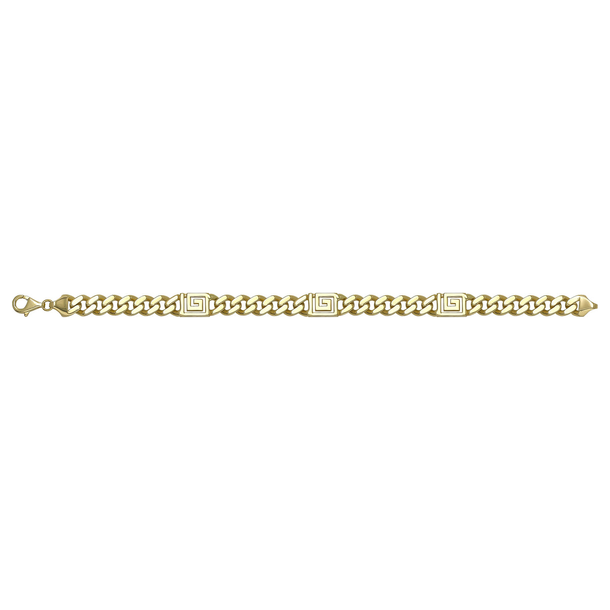 Solid gold curb bracelet, 13.25 g — shown square on a plain background.
