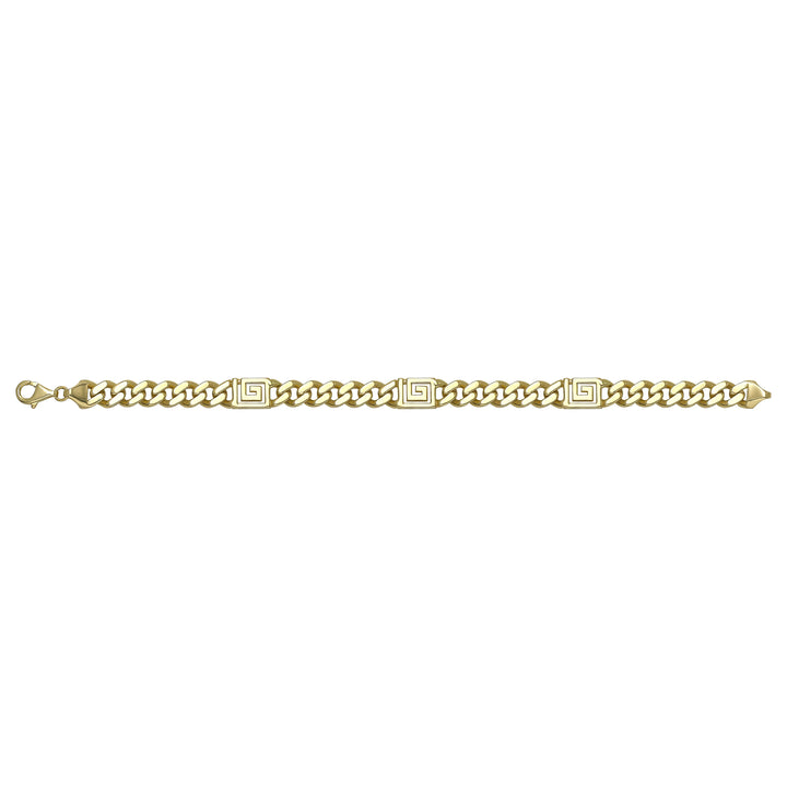 Solid gold curb bracelet, 13.25 g — shown square on a plain background.