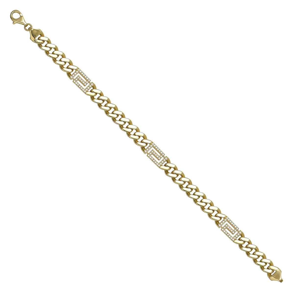 Solid gold curb bracelet, 12.95 g — shown at an angle across the frame.