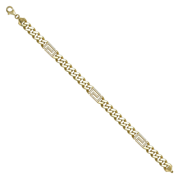 Solid gold curb bracelet, 12.95 g — shown at an angle across the frame.