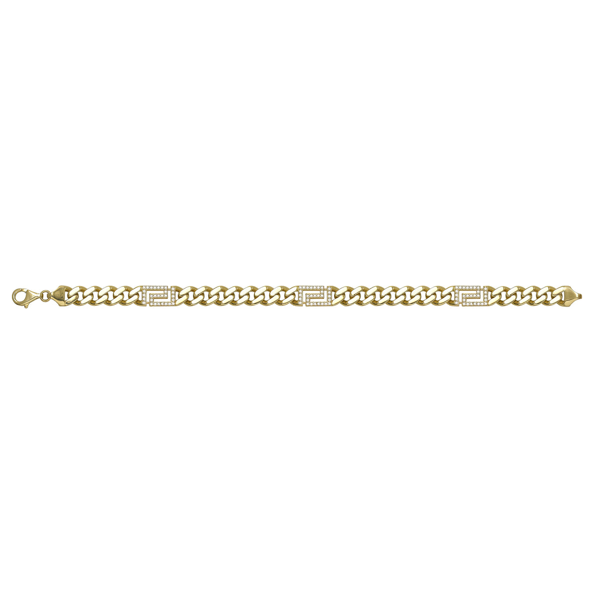 Solid gold curb bracelet, 12.95 g — shown square on a plain background.