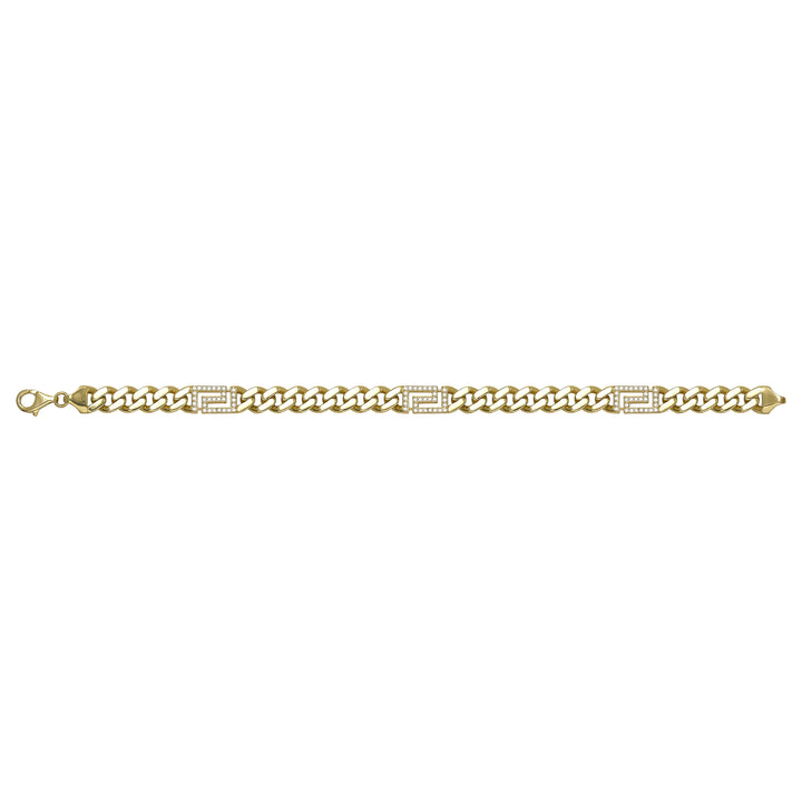 Solid gold curb bracelet, 12.95 g — shown square on a plain background.