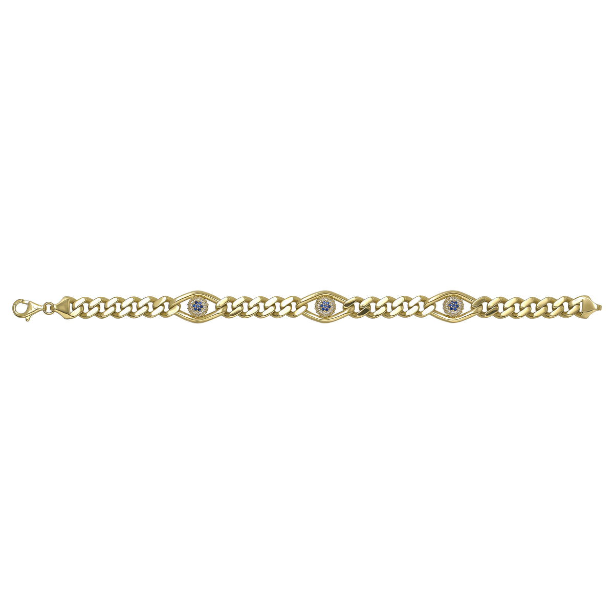 Solid gold curb bracelet, 13.85 g — shown square on a plain background.