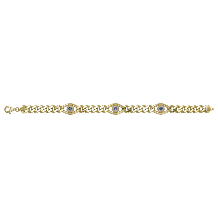 Solid gold curb bracelet, 13.85 g — shown square on a plain background.