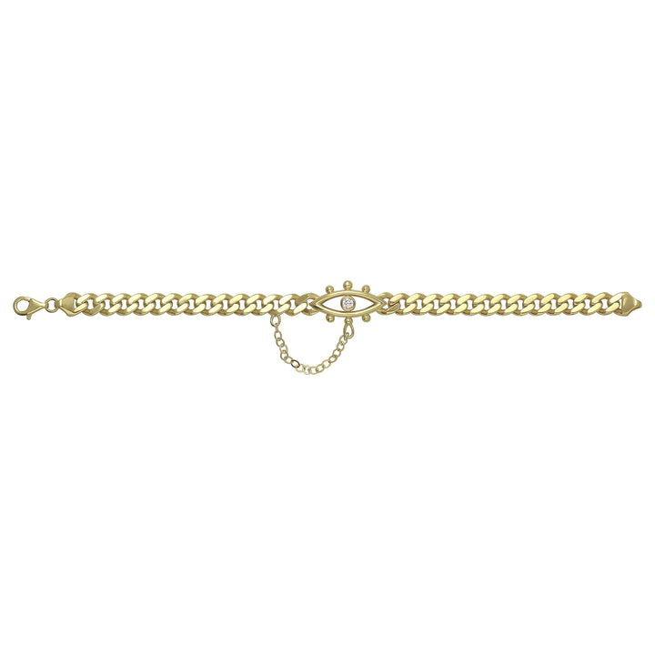 Solid gold curb bracelet, 12.10 g — shown square on a plain background.