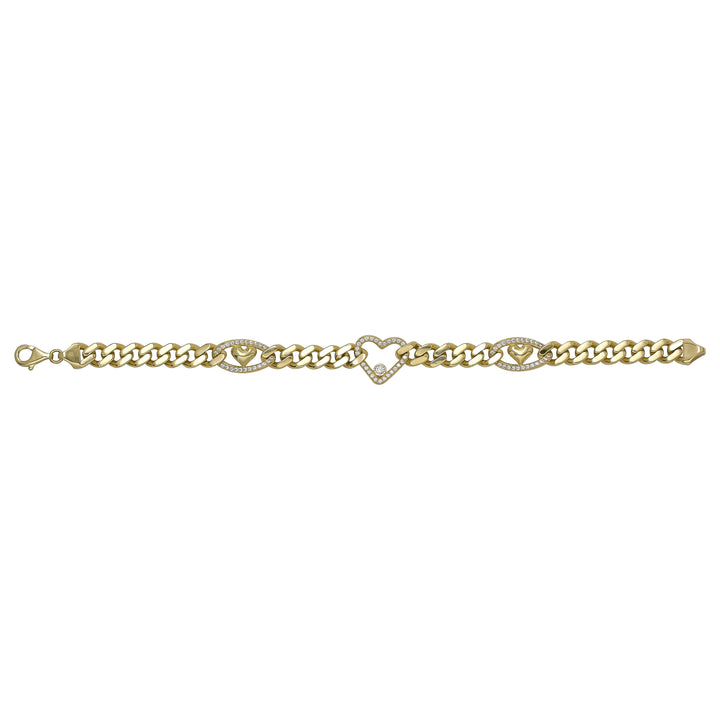 Solid gold curb bracelet, 12.45 g — shown square on a plain background.