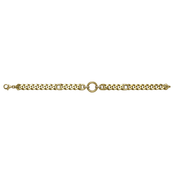 Solid gold curb bracelet, 13.22 g — shown square on a plain background.
