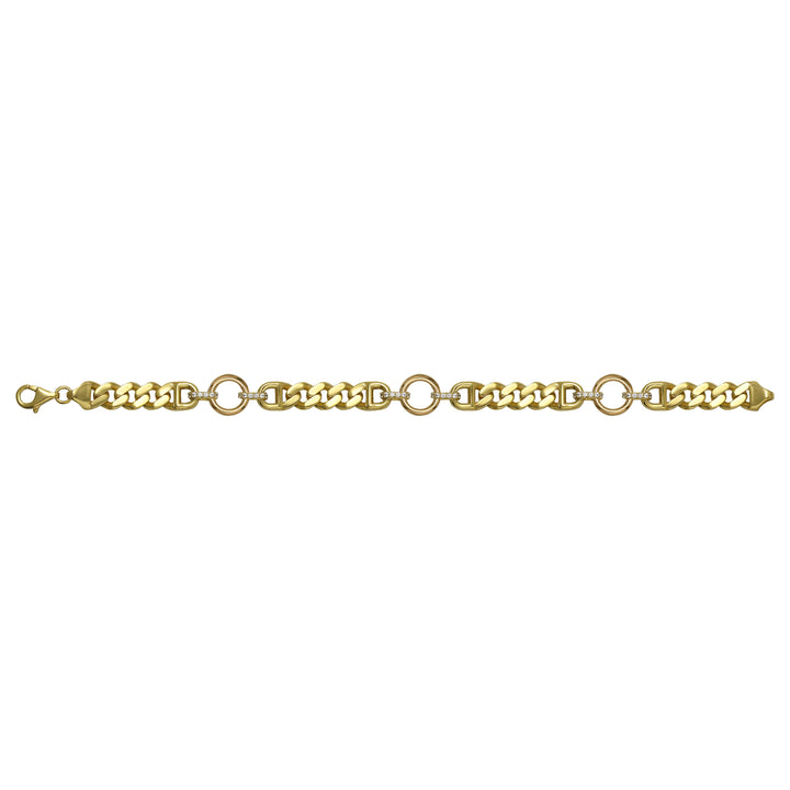 Solid gold curb bracelet, 15.74 g — shown square on a plain background.