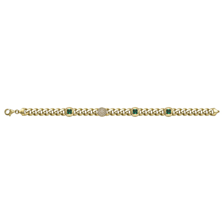 Solid gold curb bracelet, 13.50 g — shown square on a plain background.