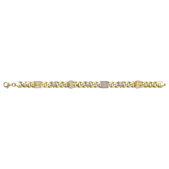 Solid gold curb bracelet, 11.05 g — shown square on a plain background.