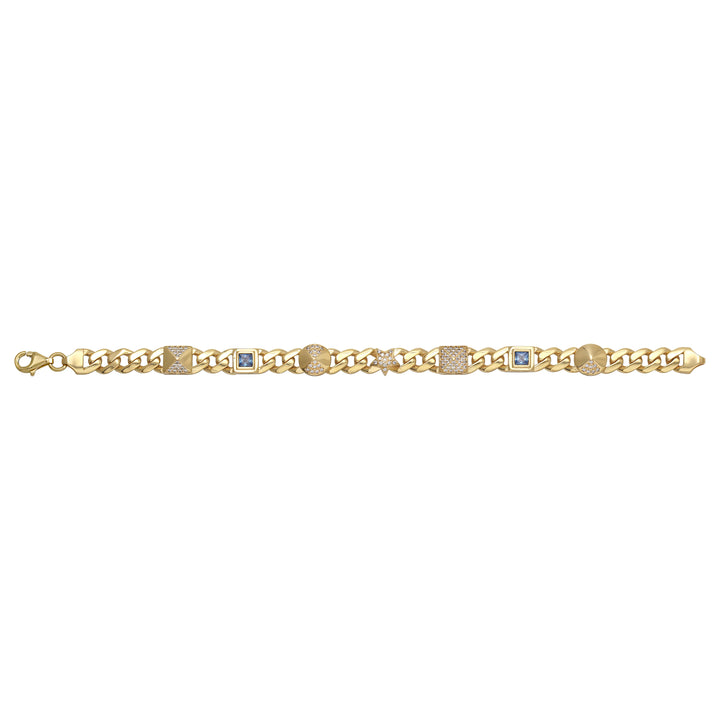 Solid gold curb bracelet, 11.45 g — shown square on a plain background.