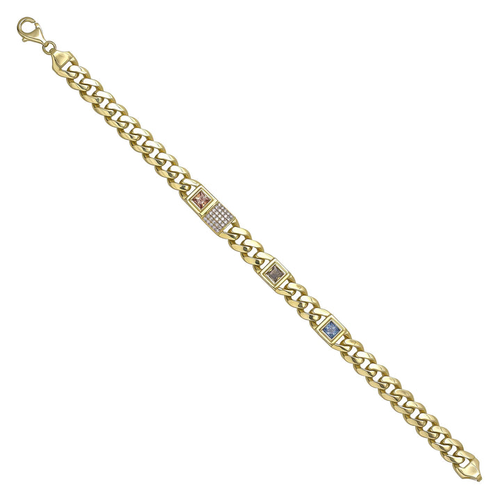 Solid gold curb bracelet, 10.00 g — shown at an angle across the frame.