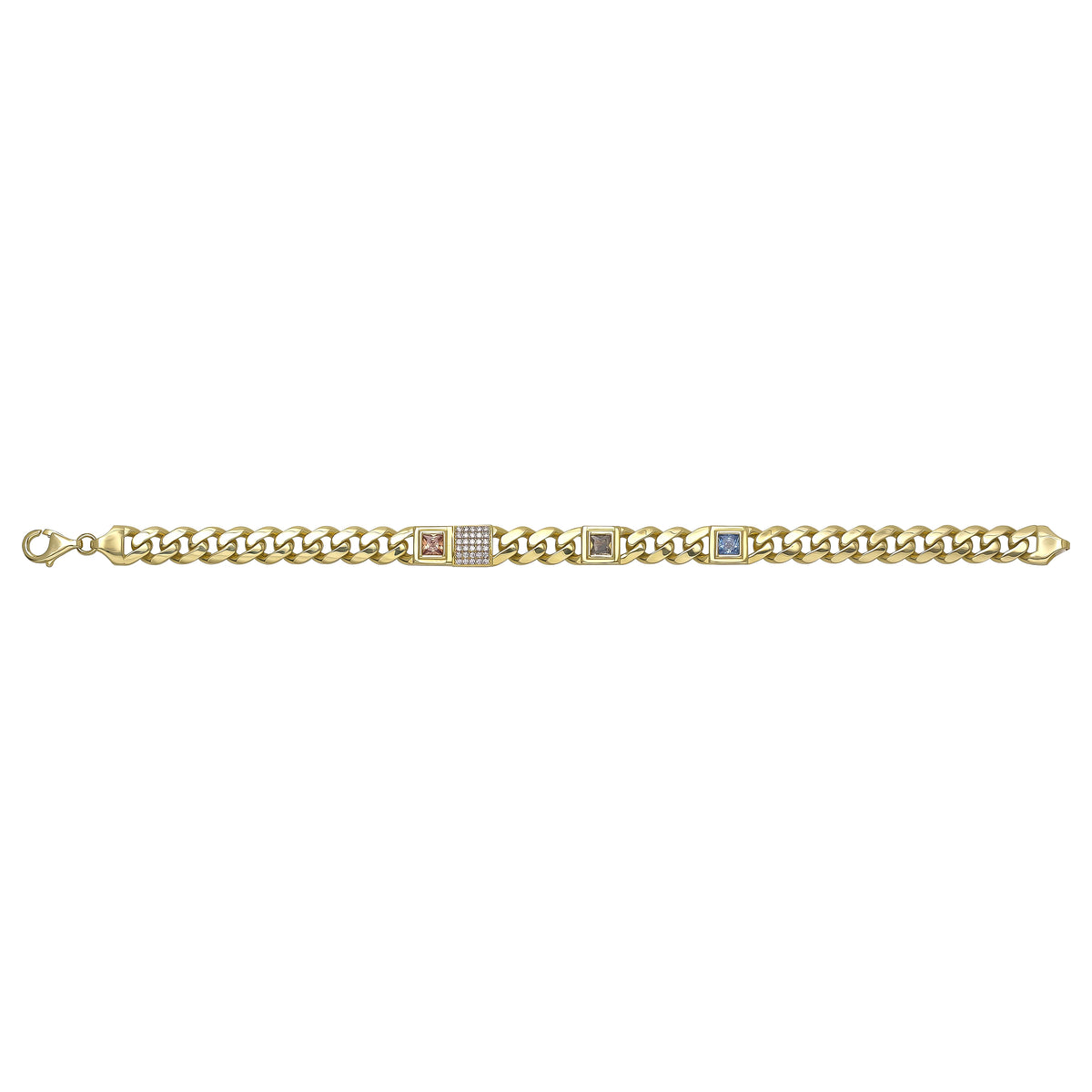 Solid gold curb bracelet, 10.00 g — shown square on a plain background.