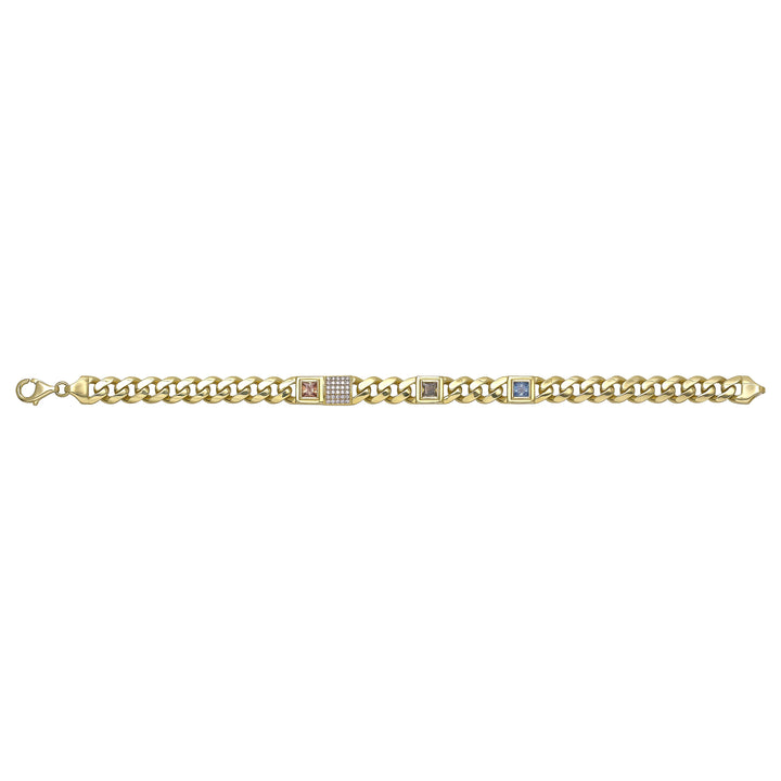 Solid gold curb bracelet, 10.00 g — shown square on a plain background.
