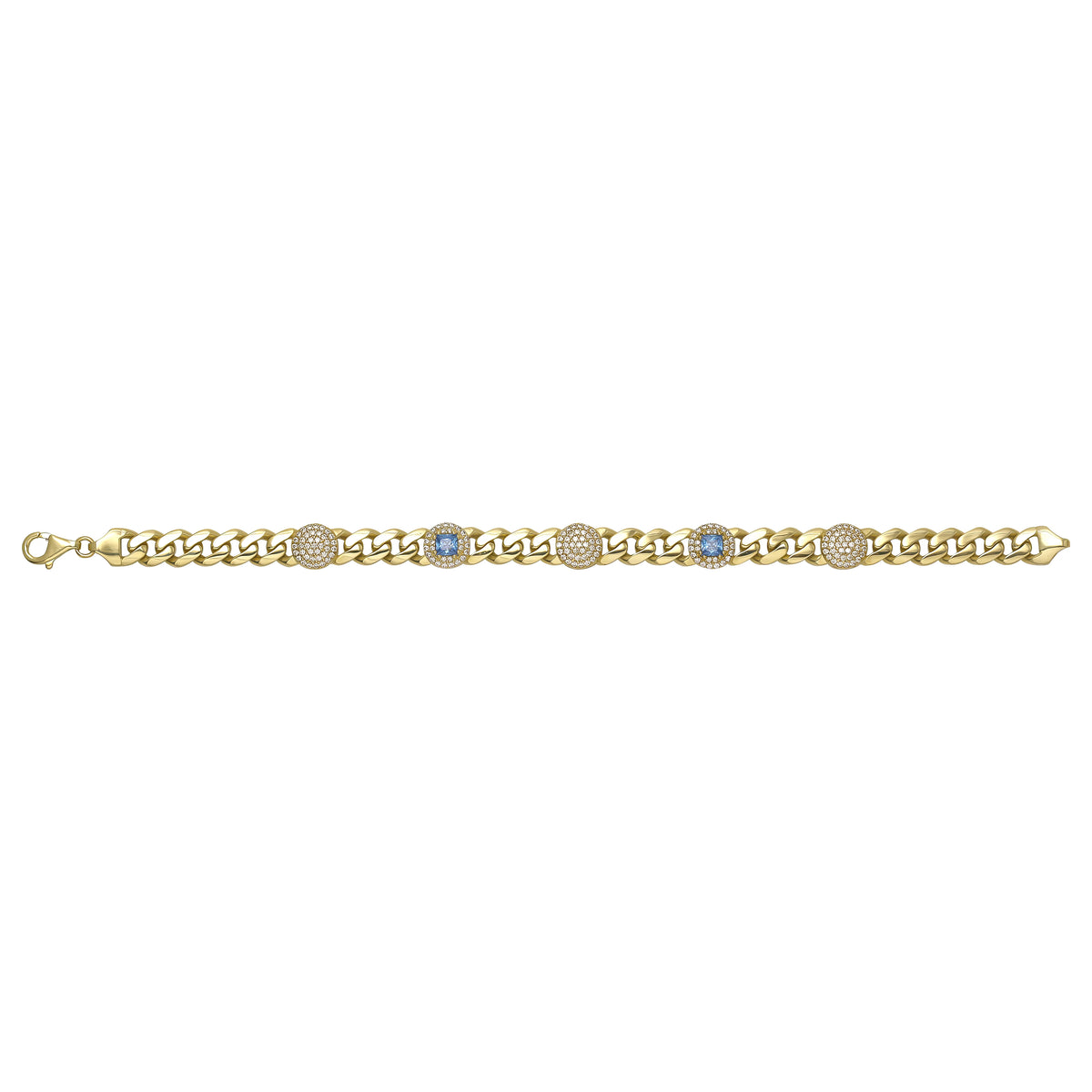 Solid gold curb bracelet, 11.71 g — shown square on a plain background.