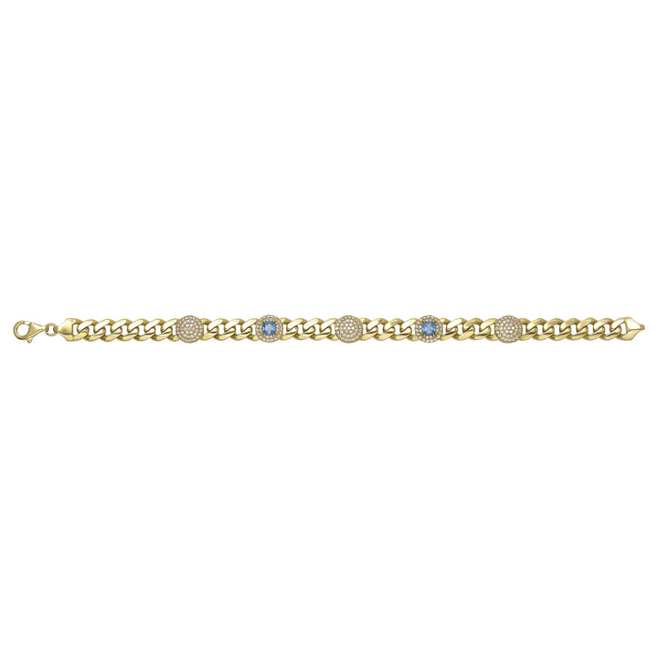 Solid gold curb bracelet, 11.71 g — shown square on a plain background.