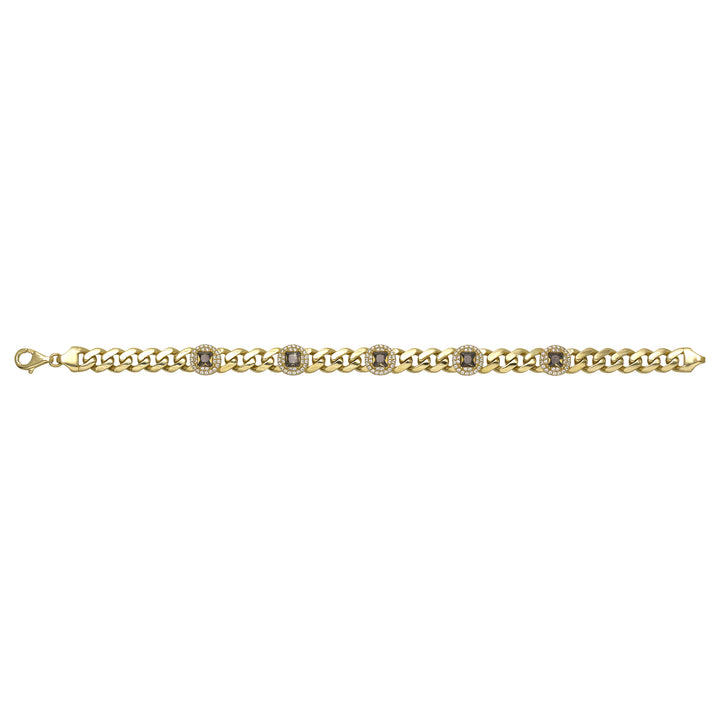 Solid gold curb bracelet, 12.83 g — shown square on a plain background.