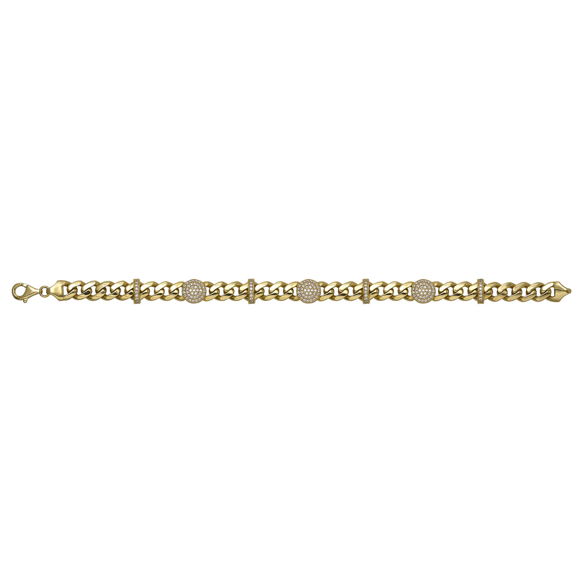 Solid gold curb bracelet, 13.65 g — shown square on a plain background.