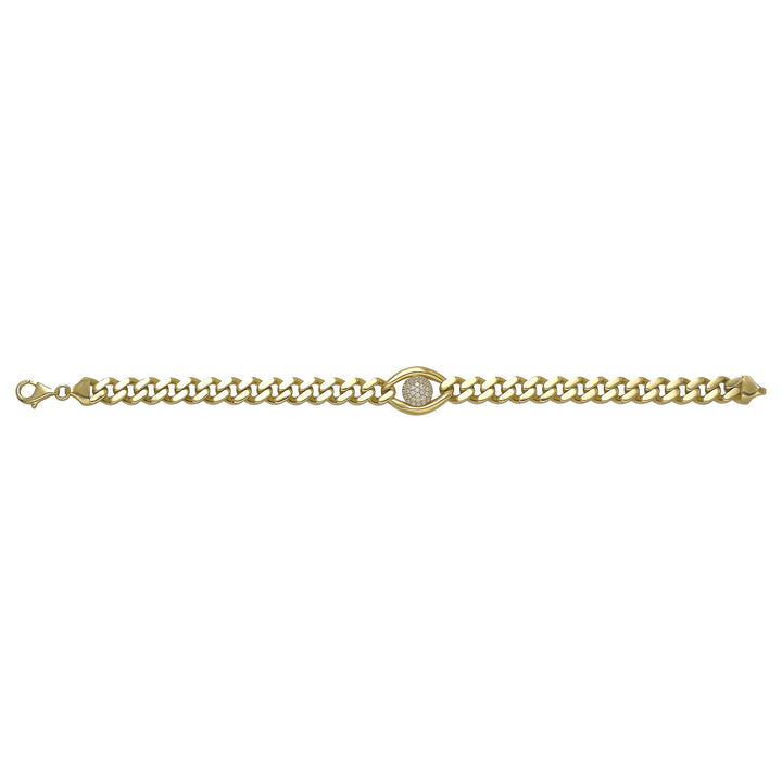 Solid gold curb bracelet, 12.20 g — shown square on a plain background.