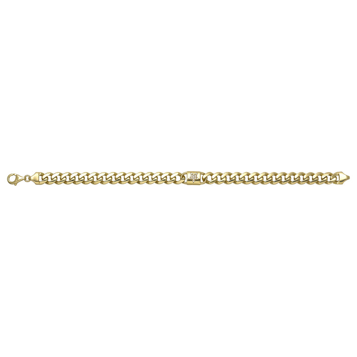 Solid gold curb bracelet, 11.44 g — shown square on a plain background.